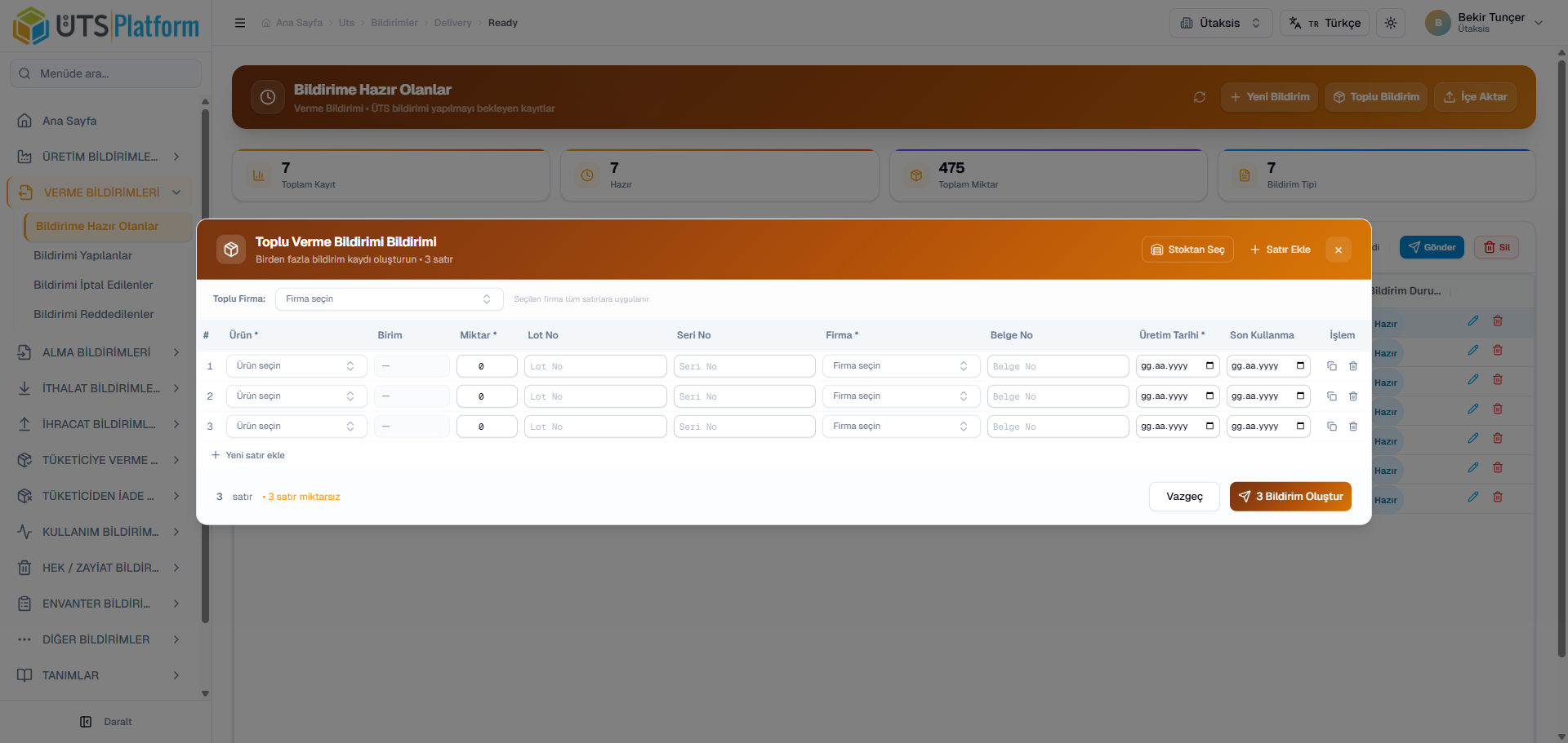 ÜTS Platform Entegrasyonlar